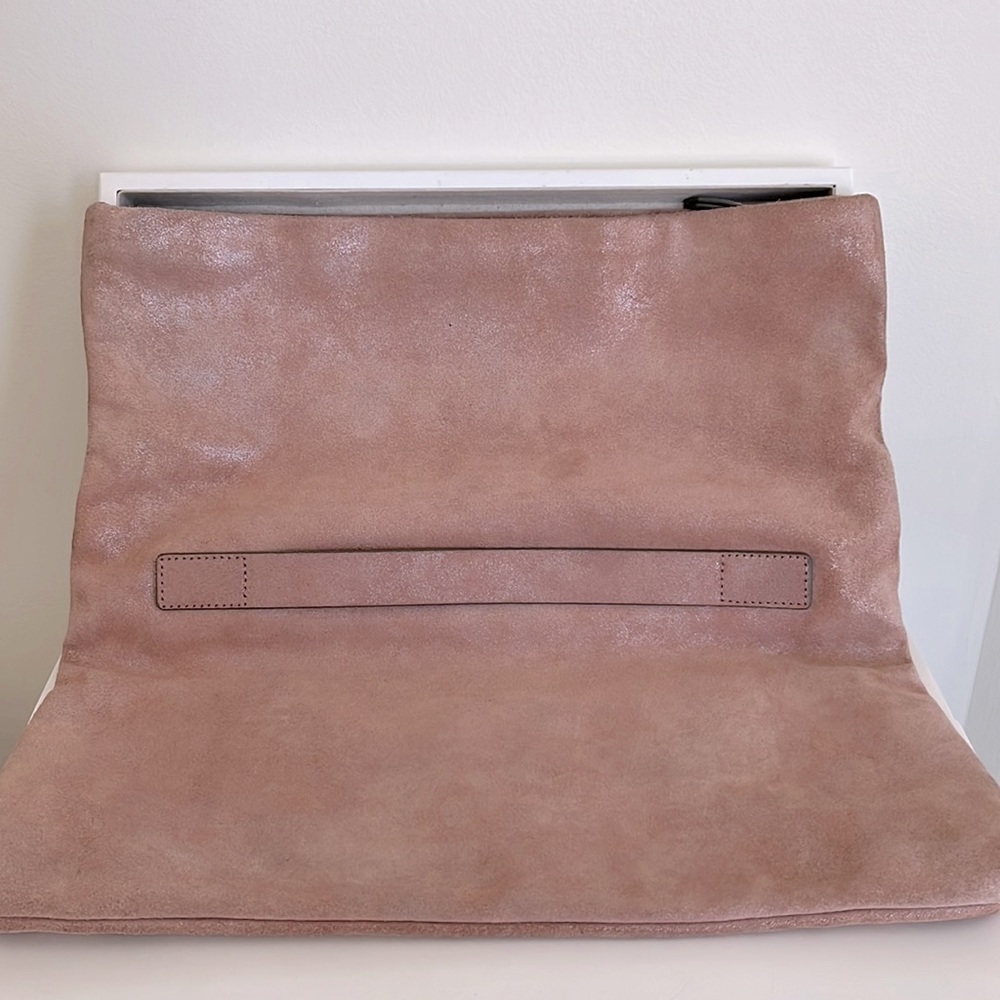 Banana Republic Suede Clutch with Hand Strap